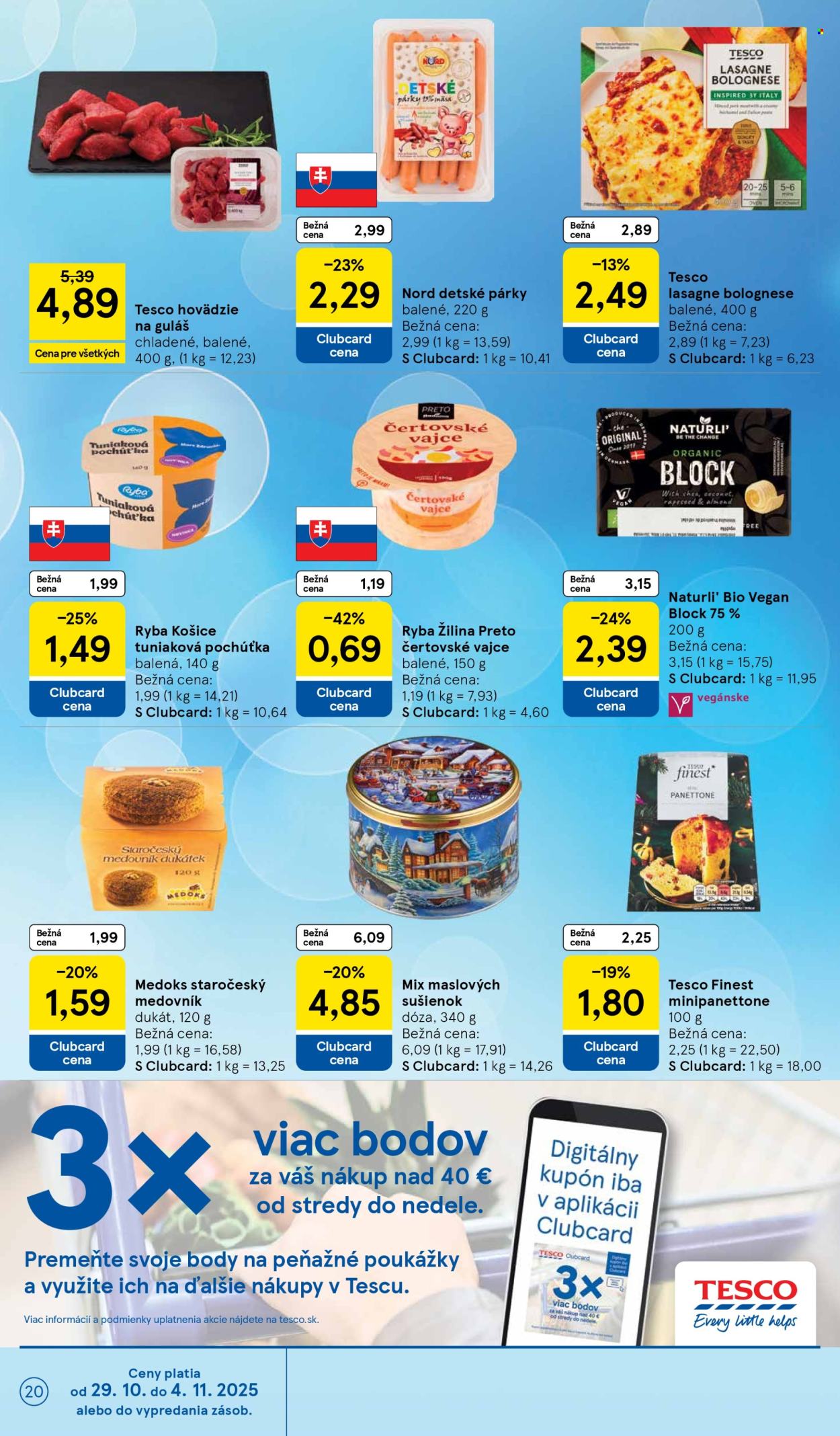 Leták TESCO supermarket - 29.10.2025 - 4.11.2025. Strana 20