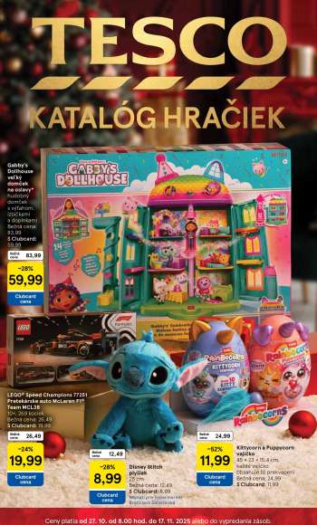 Leták TESCO hypermarket - 27.10.2025 - 17.11.2025.
