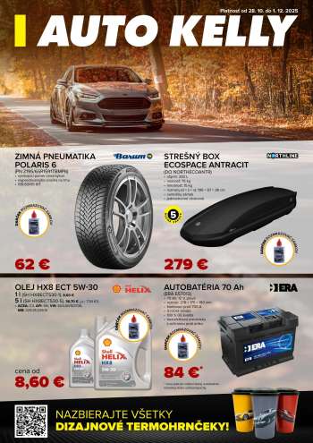 Leták Auto Kelly - 28.10.2025 - 1.12.2025.
