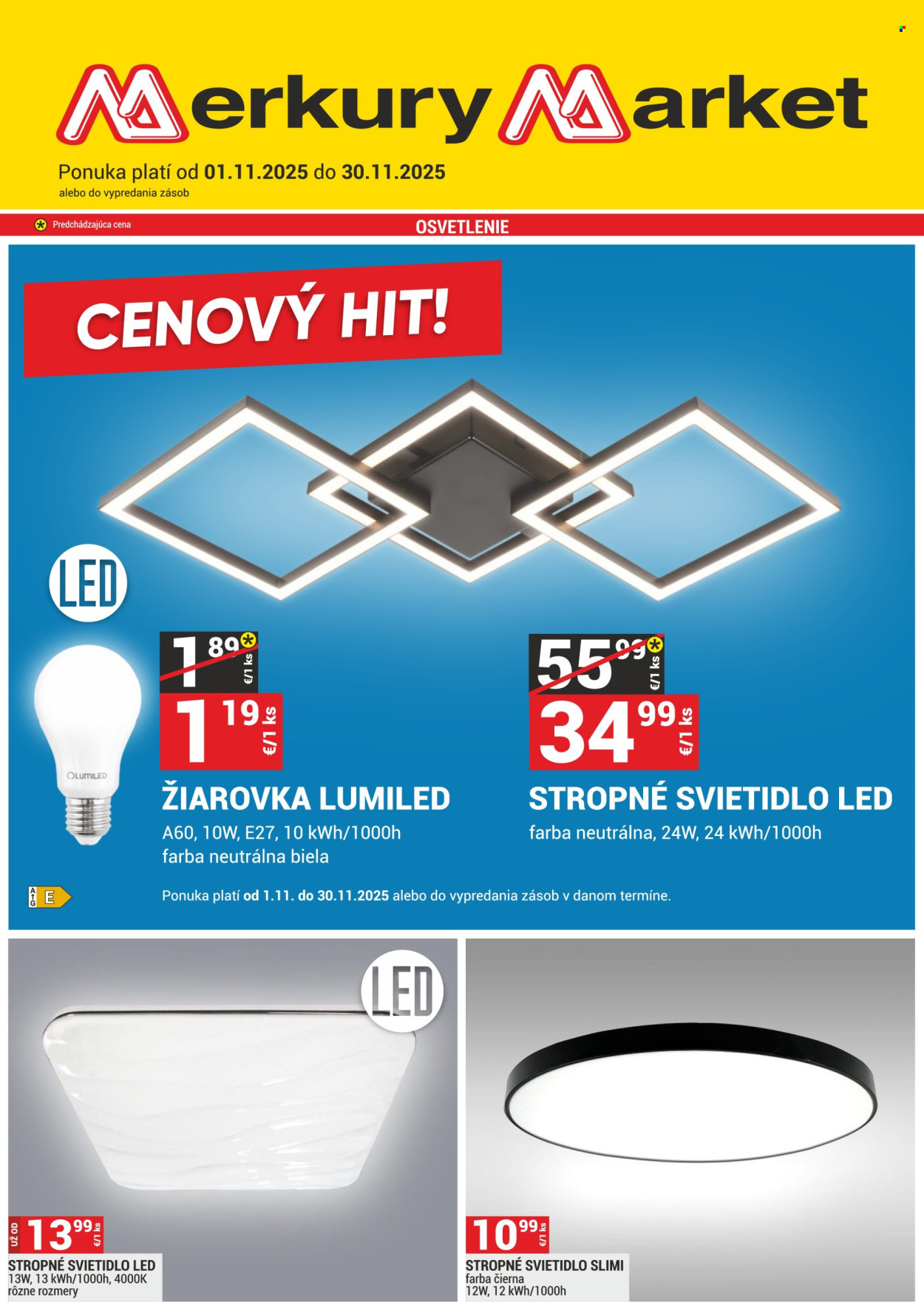 Leták Merkury Market - 1.11.2025 - 30.11.2025. Strana 1