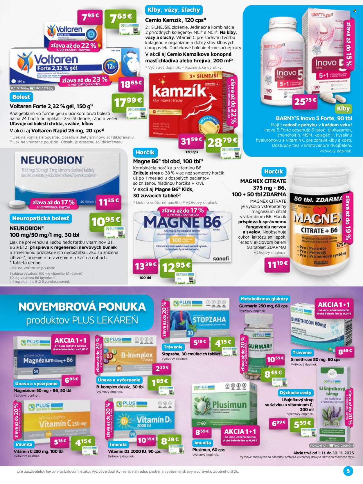Leták Plus lekáreň - 1.11.2025 - 30.11.2025. Strana 5