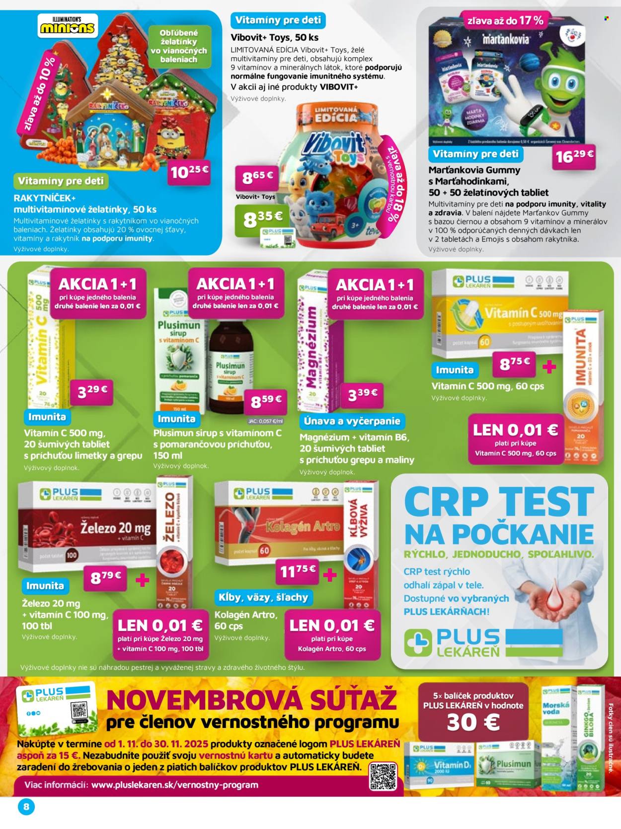 Leták Plus lekáreň - 1.11.2025 - 30.11.2025. Strana 8