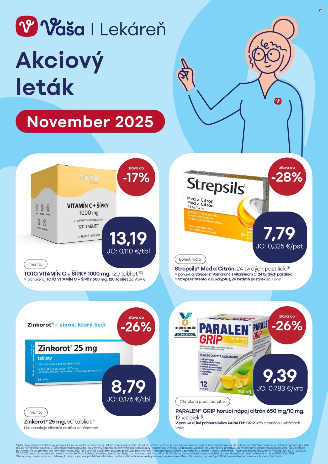 Leták Vaša lekáreň - 1.11.2025 - 30.11.2025. Strana 1
