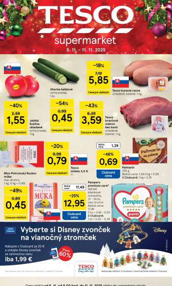 Leták TESCO supermarket - 5.11.2025 - 11.11.2025.