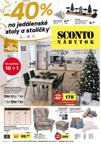 Leták Sconto nábytok - 5.11.2025 - 16.11.2025.