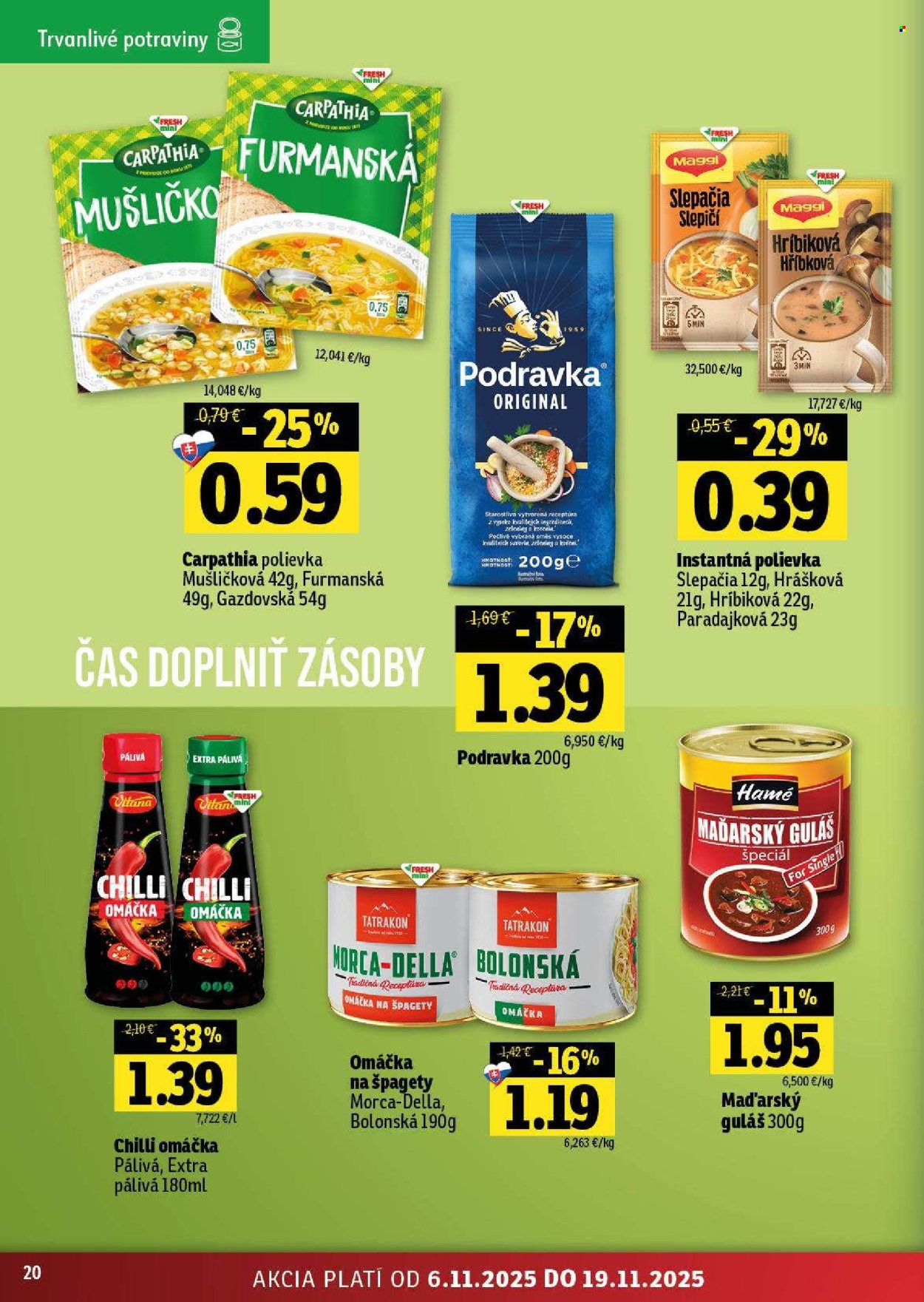 Leták FRESH - 6.11.2025 - 19.11.2025. Strana 20