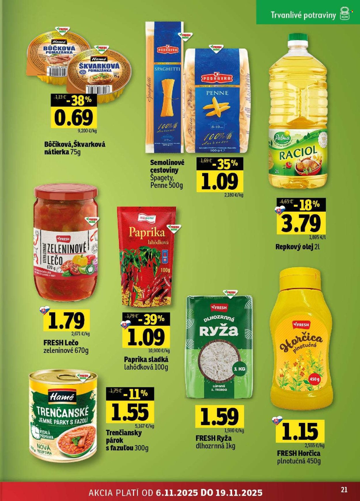 Leták FRESH - 6.11.2025 - 19.11.2025. Strana 21