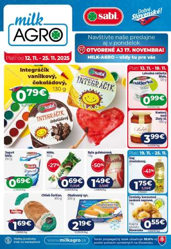 Leták Milk AGRO - 12.11.2025 - 25.11.2025.