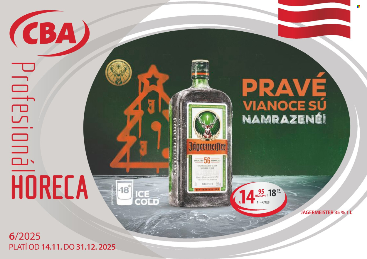 Leták CBA Komfos - 14.11.2025 - 31.12.2025. Strana 1