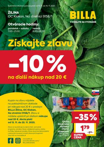 Leták Billa - 13.11.2025 - 18.11.2025.