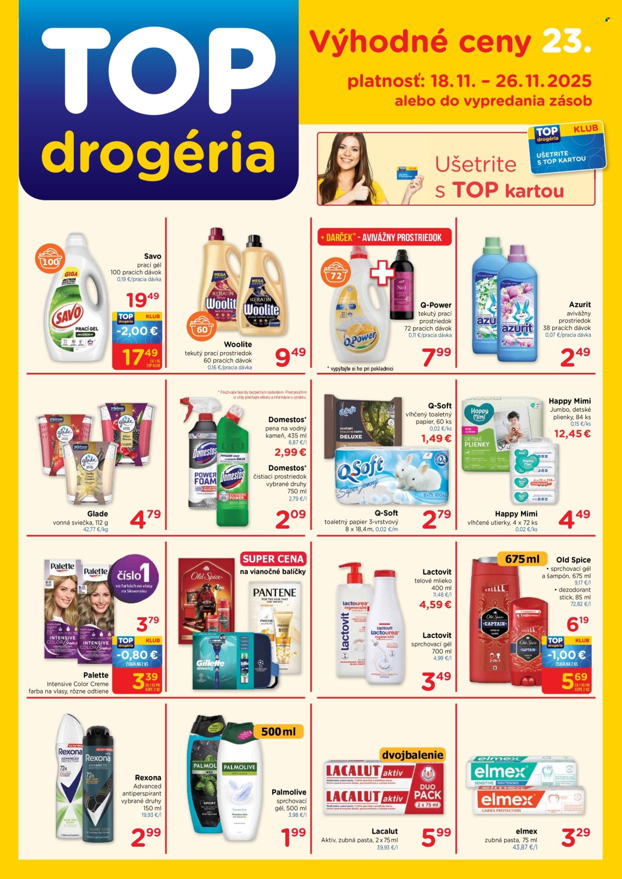Leták TOP drogéria - 18.11.2025 - 26.11.2025. Strana 1