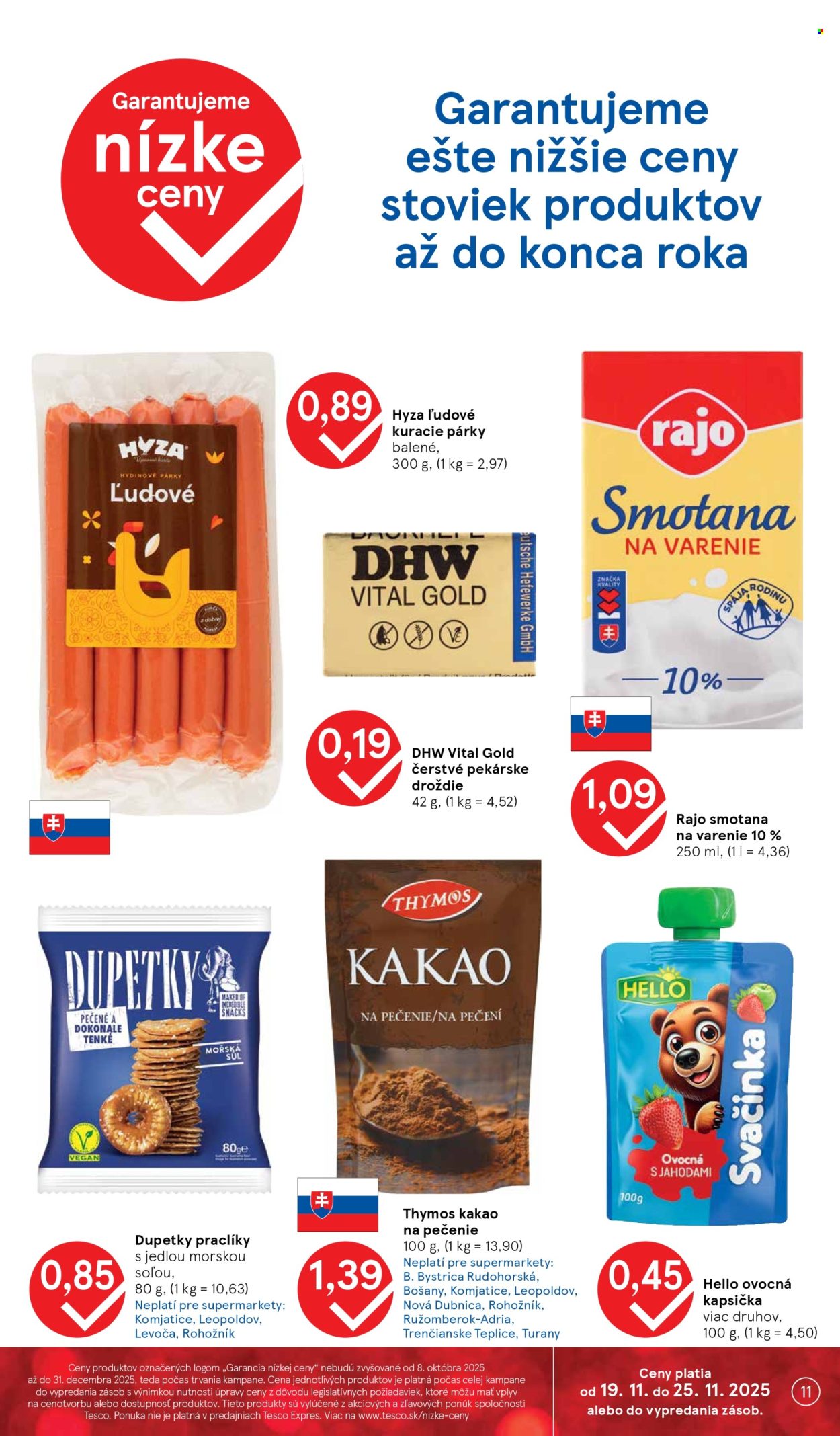 Leták TESCO supermarket - 19.11.2025 - 25.11.2025. Strana 11