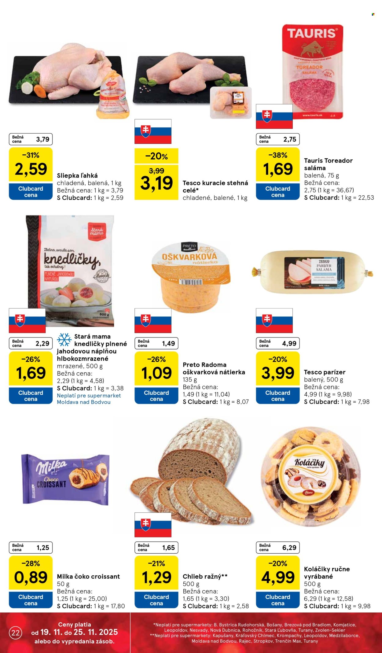 Leták TESCO supermarket - 19.11.2025 - 25.11.2025. Strana 22