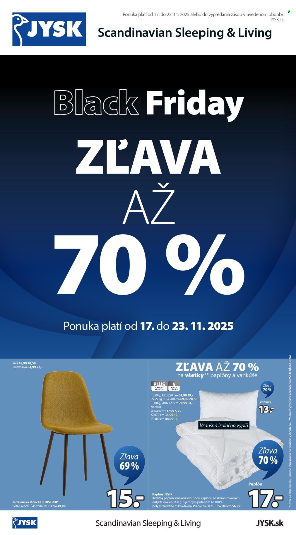 Leták JYSK - 17.11.2025 - 23.11.2025. Strana 2