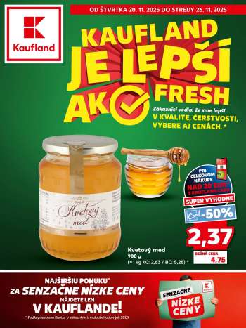 Leták Kaufland - 20.11.2025 - 26.11.2025.