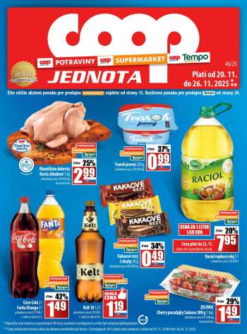 Leták COOP Jednota - 20.11.2025 - 26.11.2025.