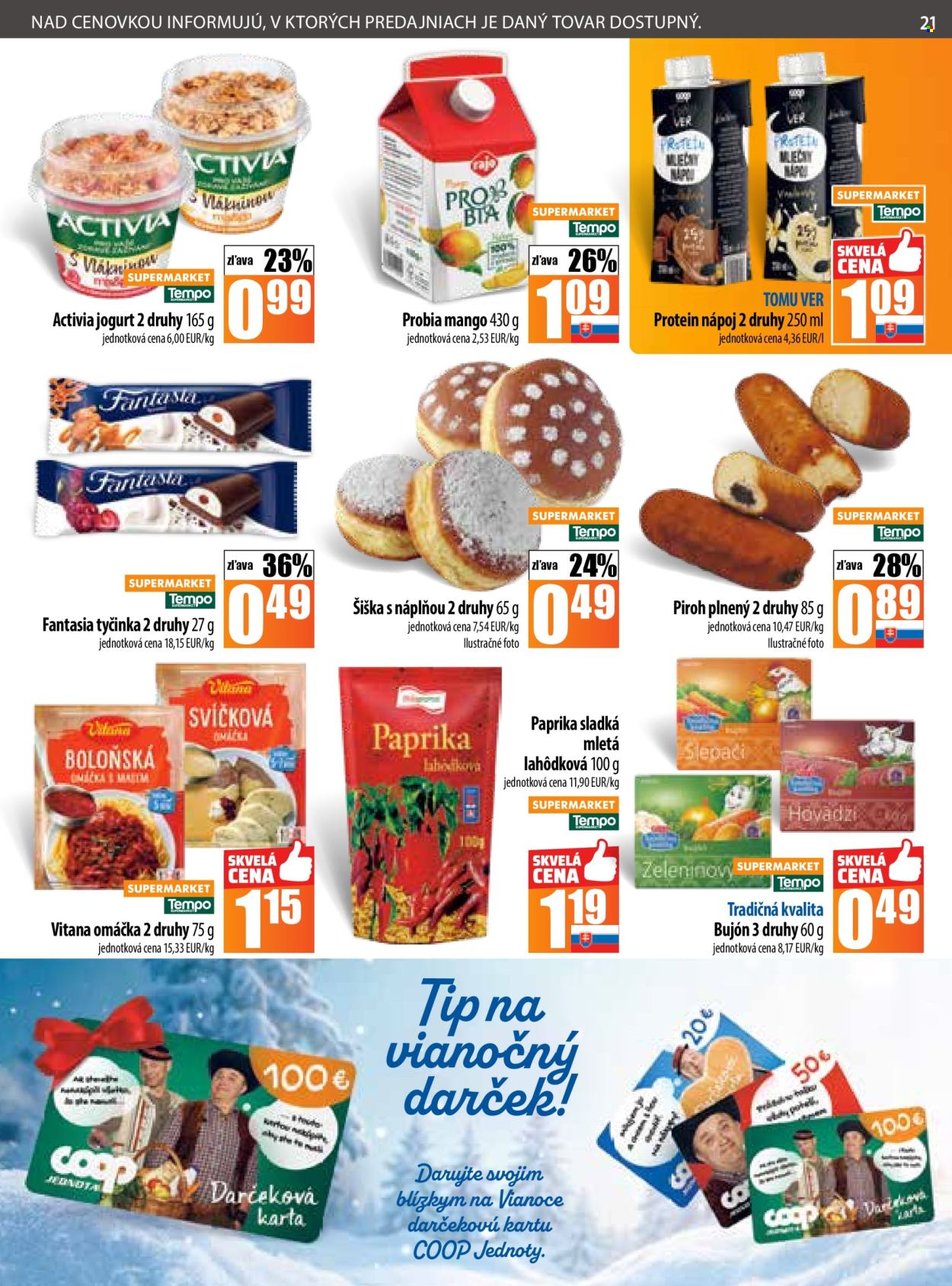 Leták COOP Jednota - 20.11.2025 - 26.11.2025. Strana 21