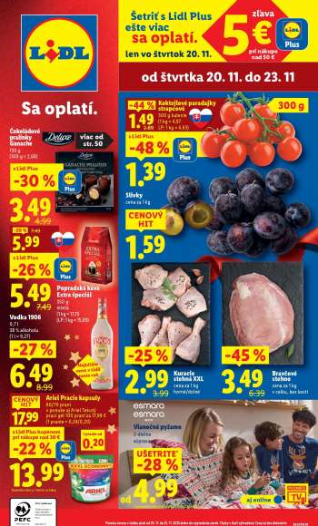 Leták Lidl - 20.11.2025 - 23.11.2025.