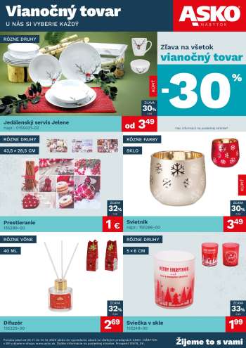 Leták Asko Nábytok - 20.11.2025 - 10.12.2025.