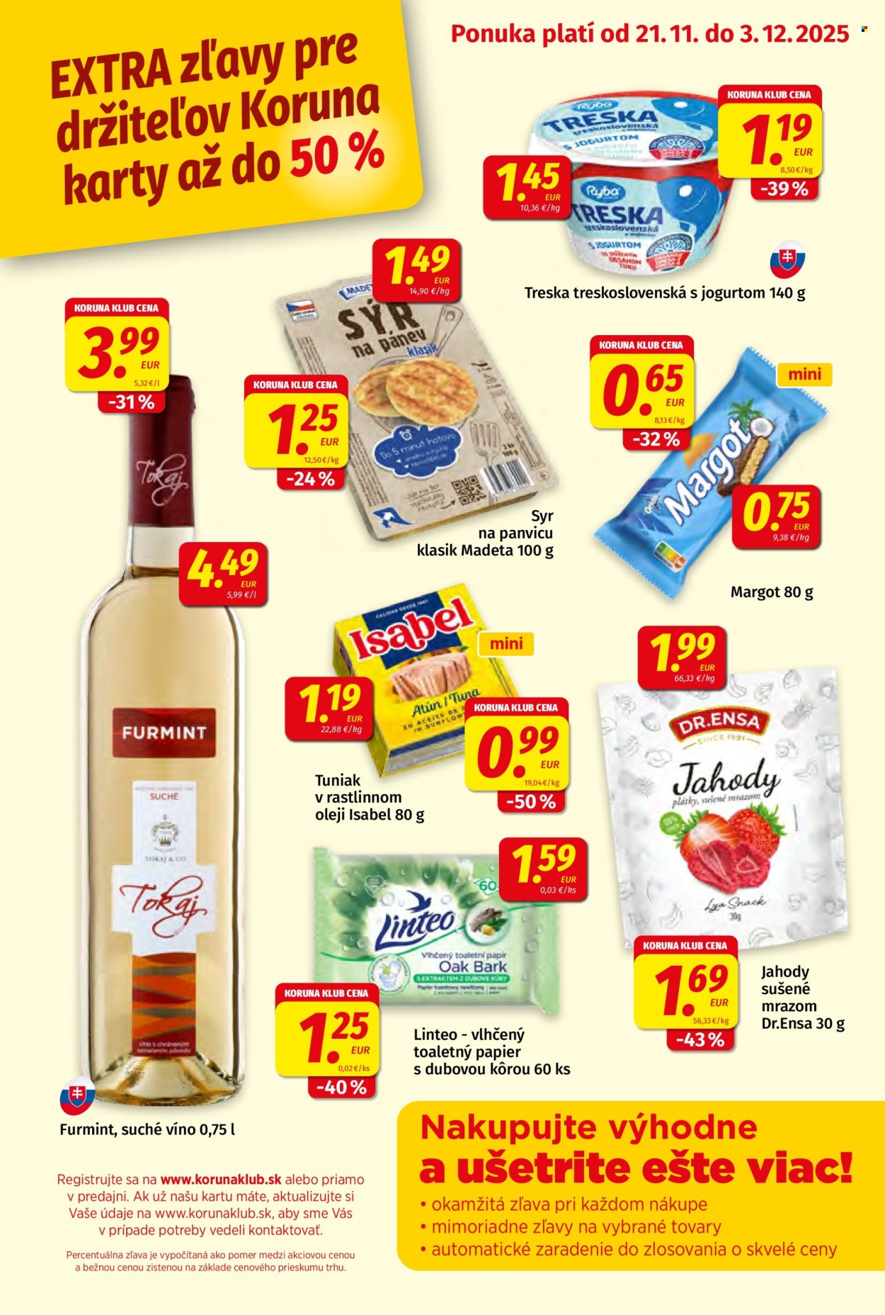 Leták Potraviny KORUNA - 21.11.2025 - 3.12.2025. Strana 9
