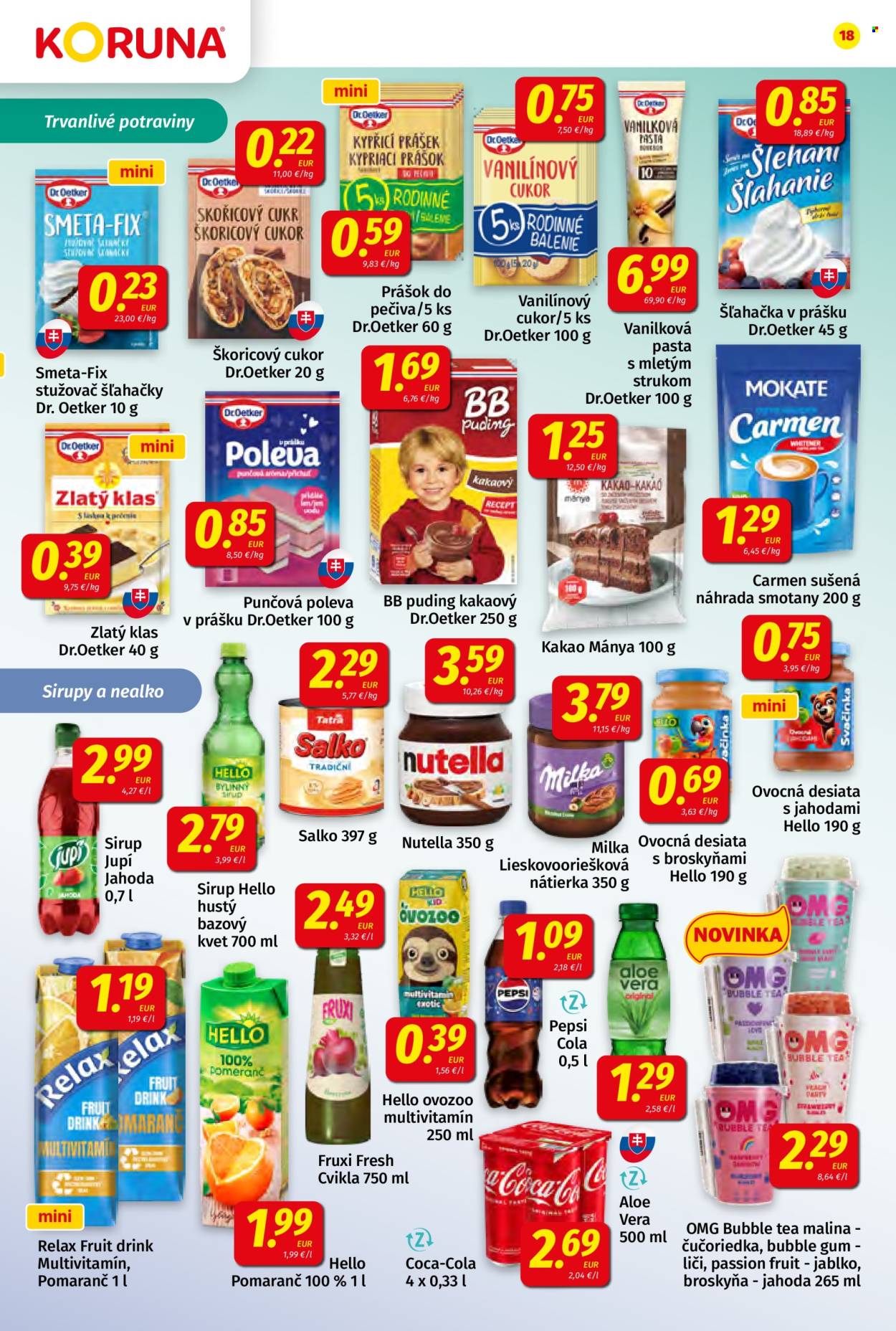 Leták Potraviny KORUNA - 21.11.2025 - 3.12.2025. Strana 18