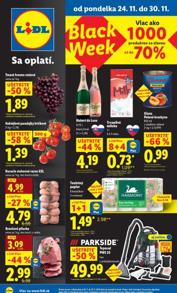 Leták Lidl - 24.11.2025 - 30.11.2025.