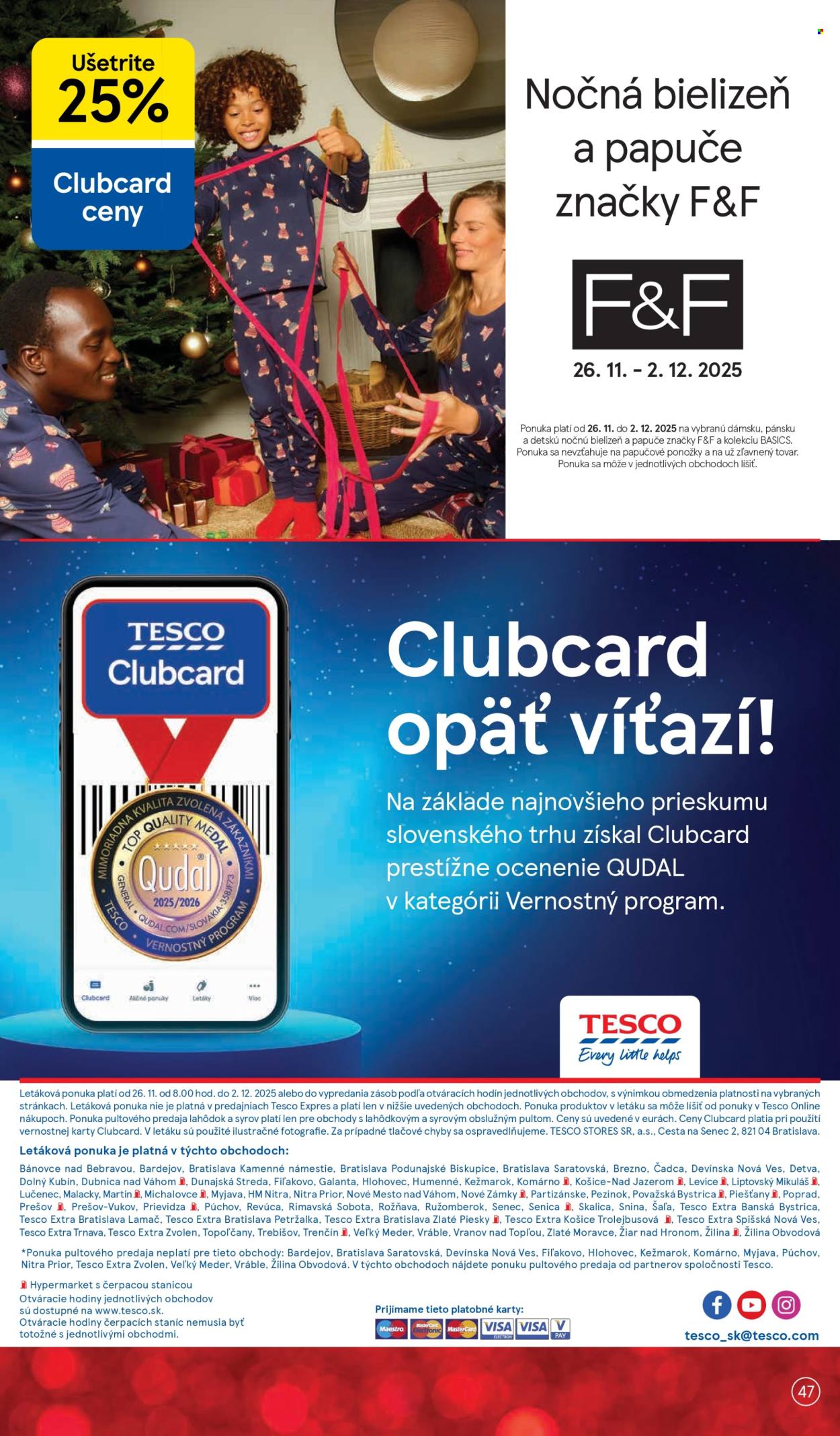 Leták TESCO - 26.11.2025 - 2.12.2025. Strana 47