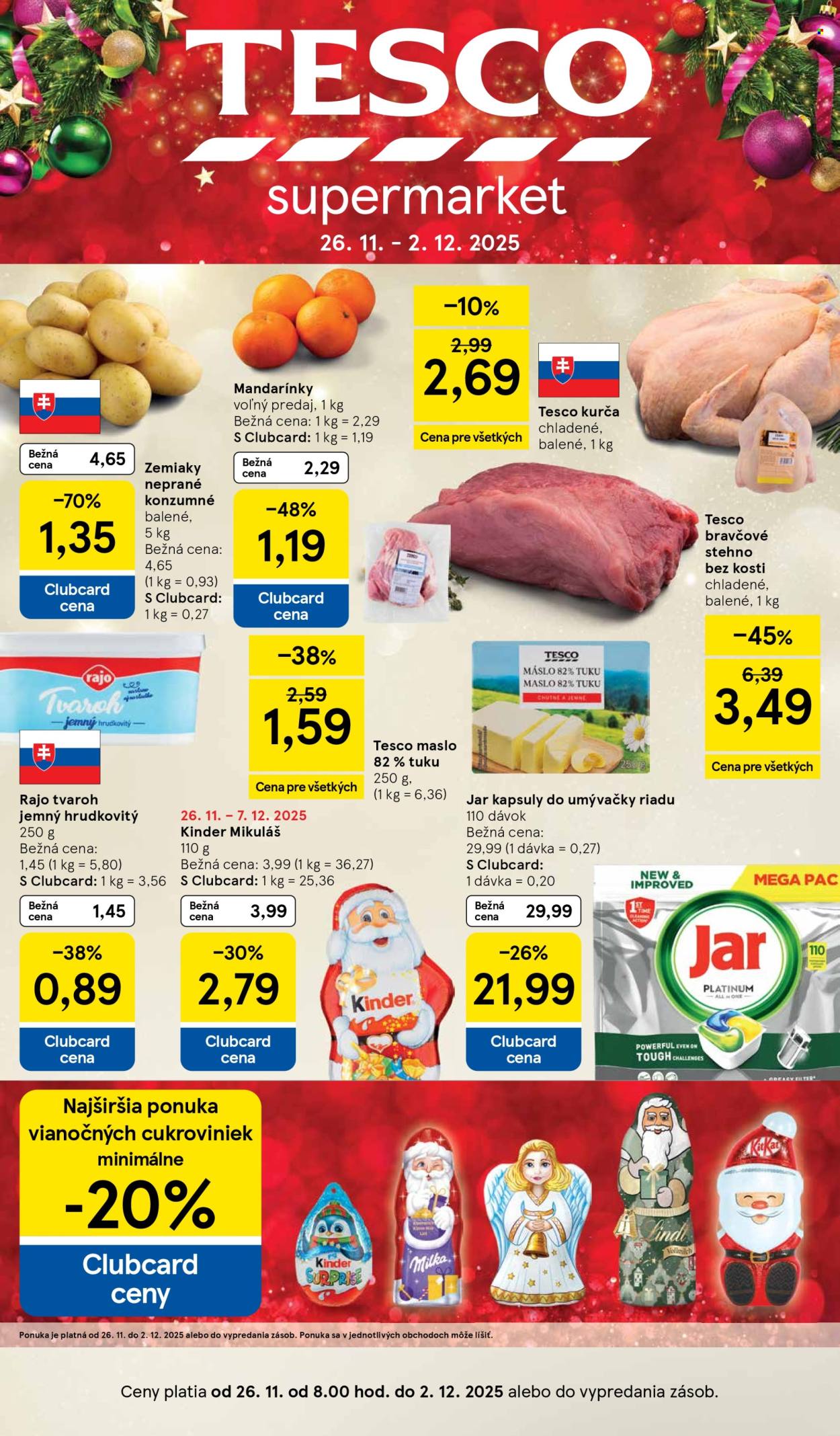 Leták TESCO supermarket - 26.11.2025 - 2.12.2025. Strana 1