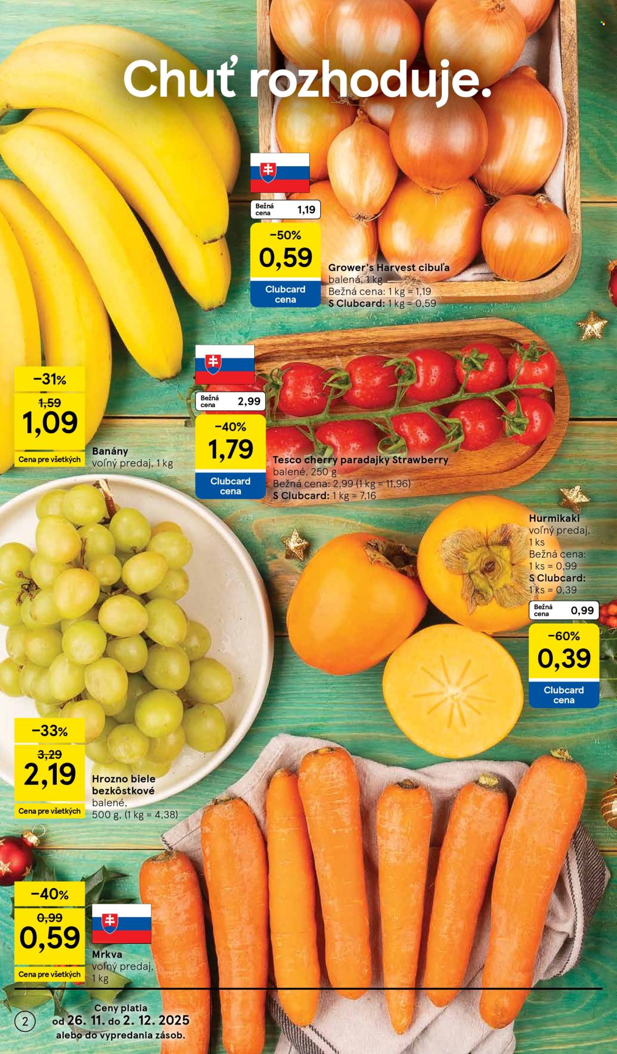 Leták TESCO supermarket - 26.11.2025 - 2.12.2025. Strana 2