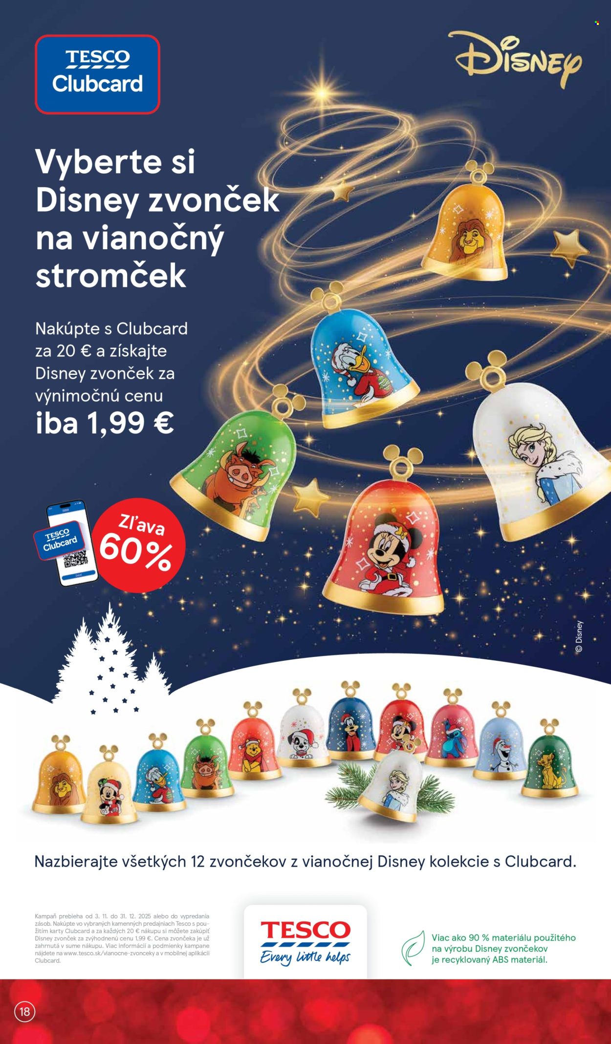 Leták TESCO supermarket - 26.11.2025 - 2.12.2025. Strana 18