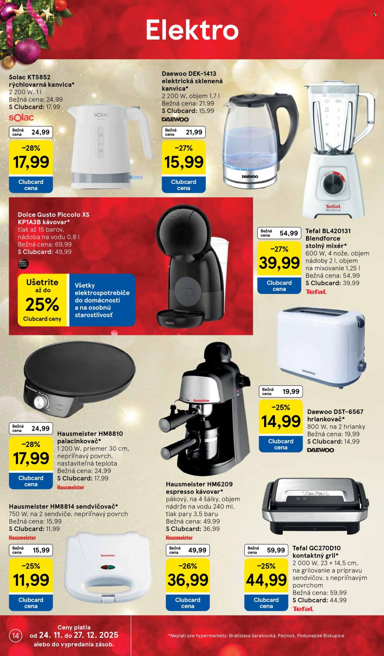 Leták TESCO hypermarket - 24.11.2025 - 26.12.2025. Strana 14