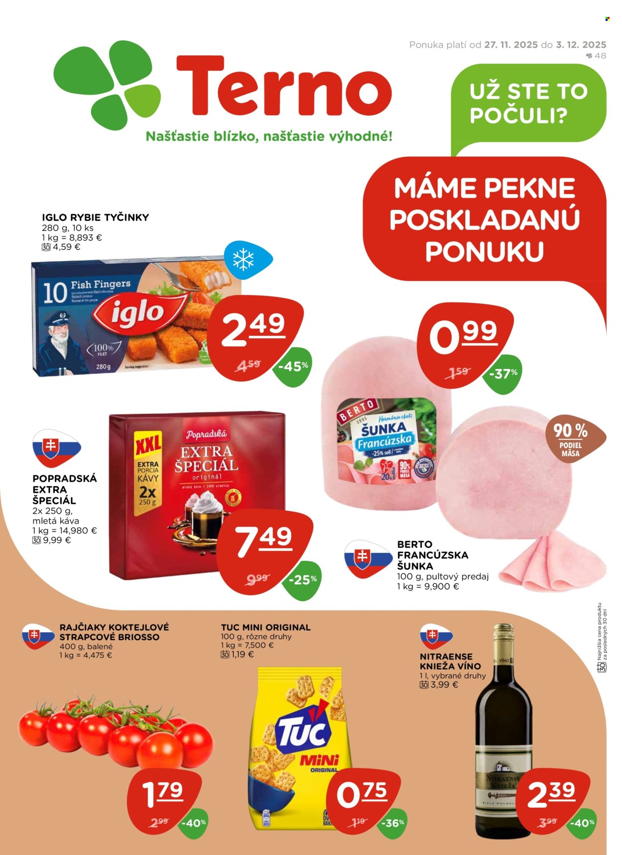 Leták Terno - 27.11.2025 - 3.12.2025. Strana 1