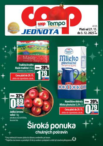 Leták COOP Jednota - 27.11.2025 - 3.12.2025.