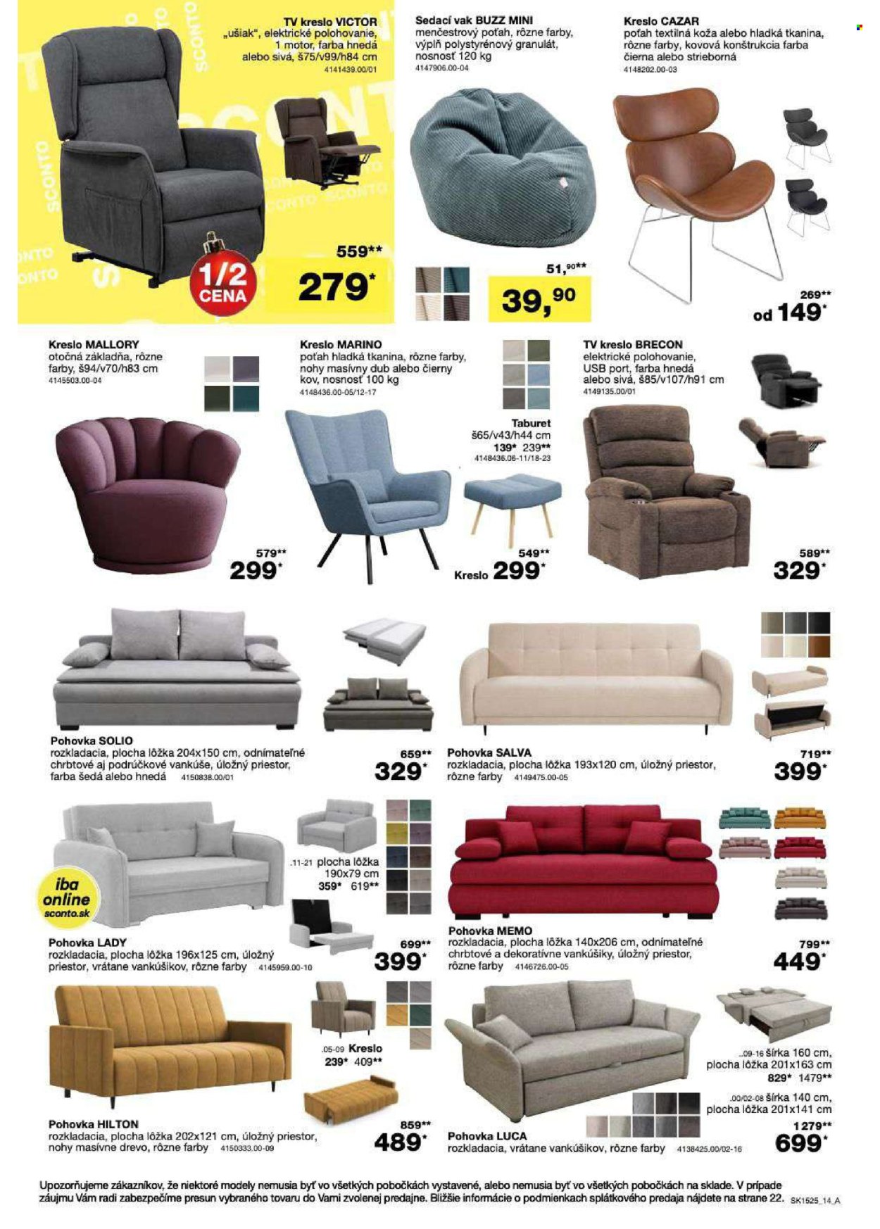 Leták Sconto nábytok - 26.11.2025 - 21.12.2025. Strana 14