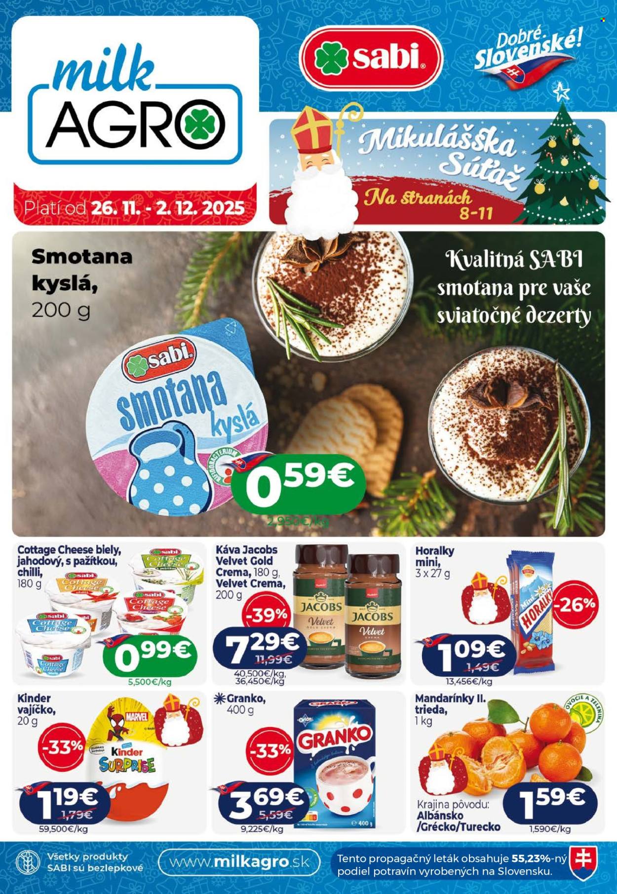 Leták Milk AGRO - 26.11.2025 - 2.12.2025. Strana 1