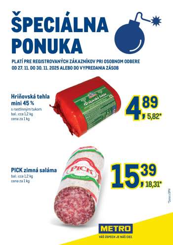 Leták Metro - 27.11.2025 - 30.11.2025.