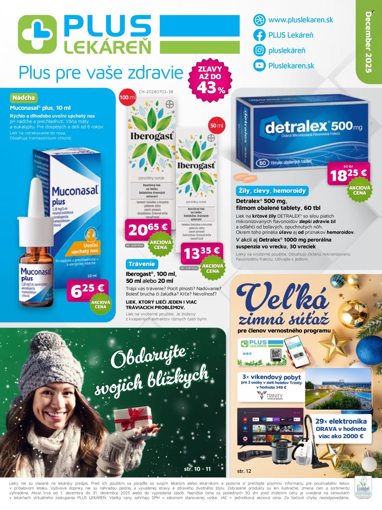 Leták Plus lekáreň - 1.12.2025 - 31.12.2025. Strana 1