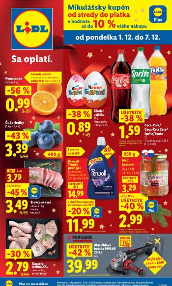 Leták Lidl - 1.12.2025 - 7.12.2025.