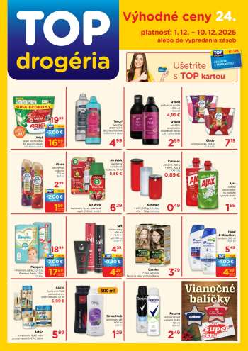 Leták TOP drogéria - 1.12.2025 - 10.12.2025.