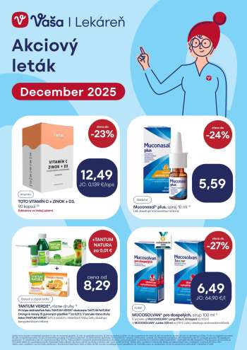 Leták Vaša lekáreň - 1.12.2025 - 31.12.2025.