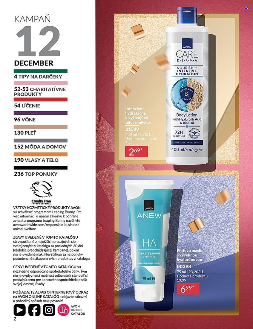Leták Avon - 1.12.2025 - 31.12.2025. Strana 2