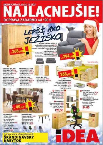 Leták IDEA nábytok - 1.12.2025 - 14.12.2025.