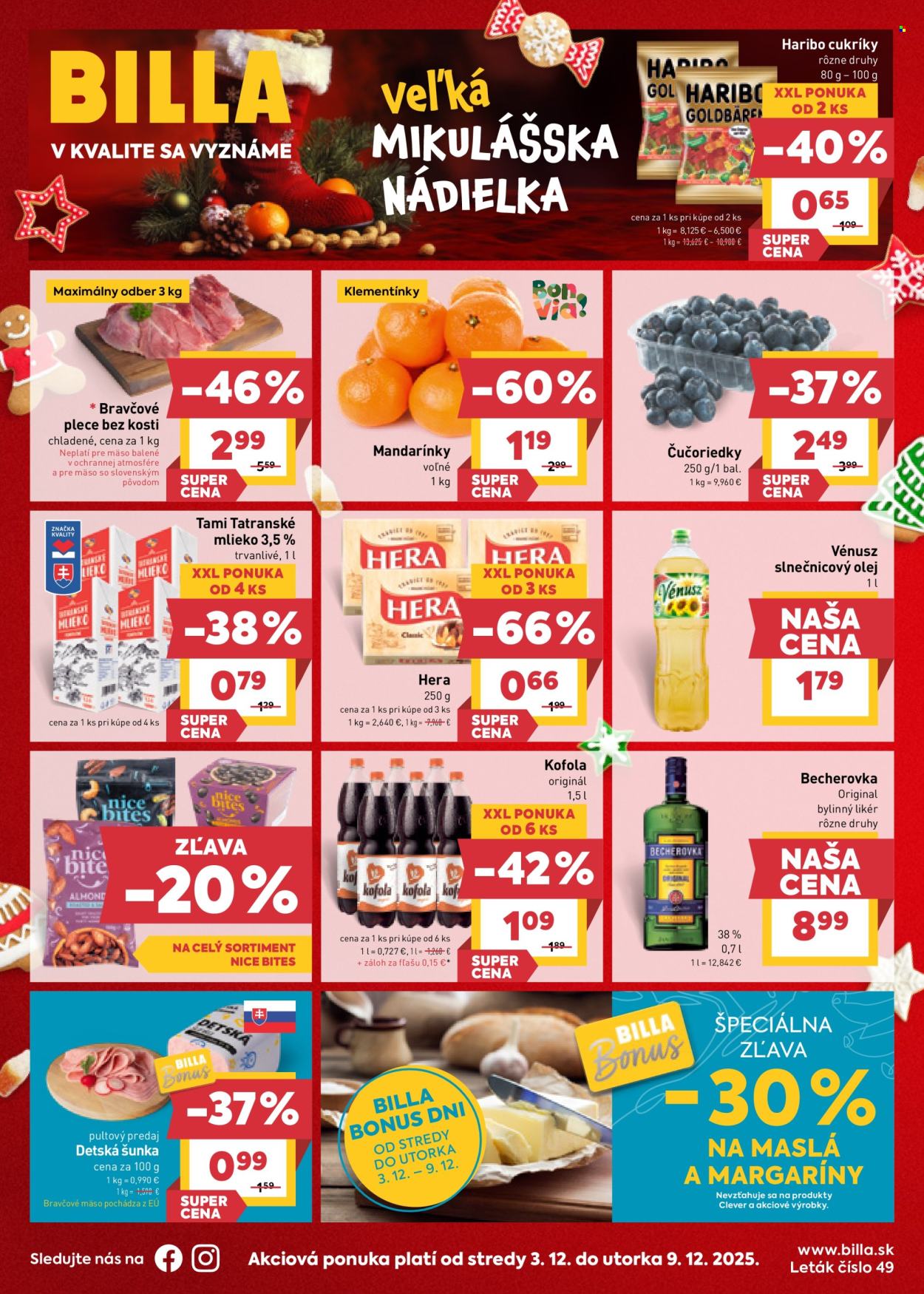 Leták Billa - 3.12.2025 - 9.12.2025. Strana 1