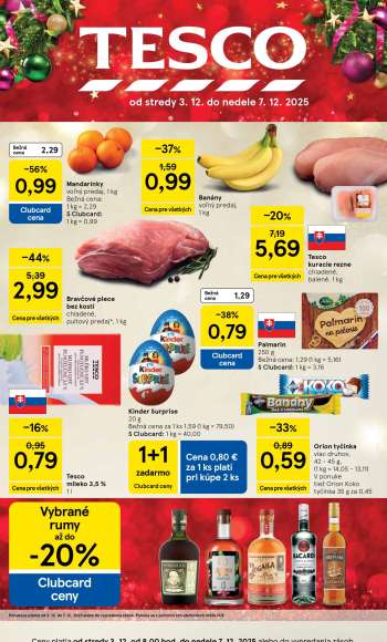 Leták TESCO - 3.12.2025 - 9.12.2025.