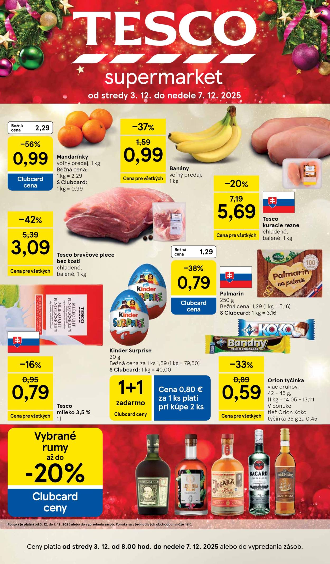 Leták TESCO supermarket - 3.12.2025 - 7.12.2025. Strana 1