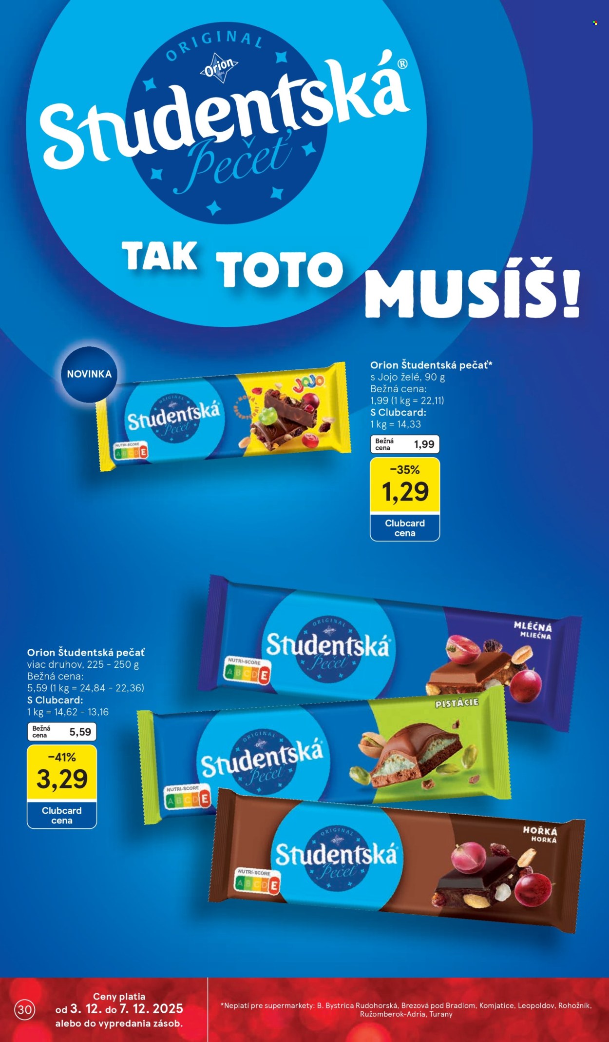 Leták TESCO supermarket - 3.12.2025 - 7.12.2025. Strana 30