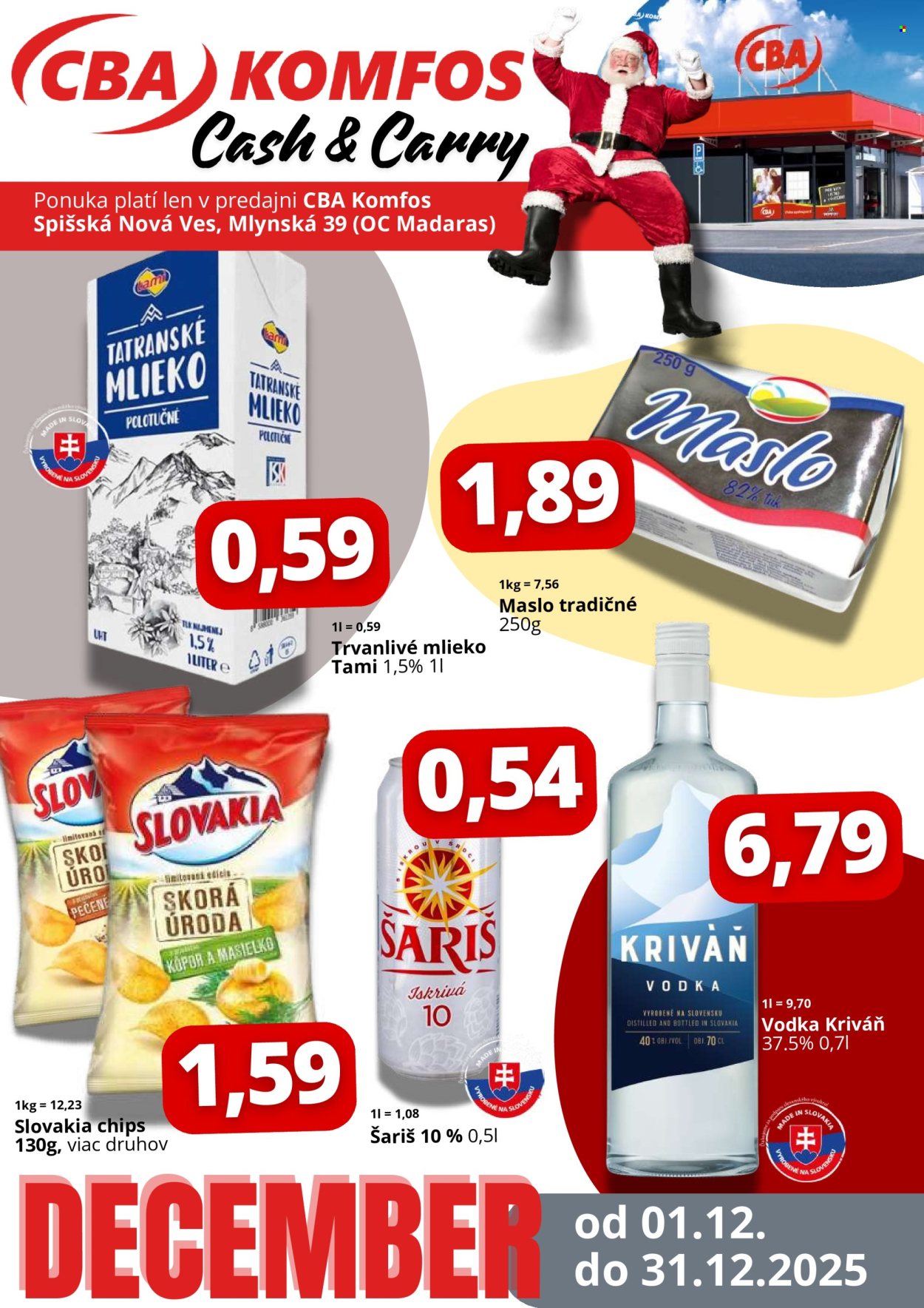 Leták CBA Komfos - 1.12.2025 - 31.12.2025. Strana 1