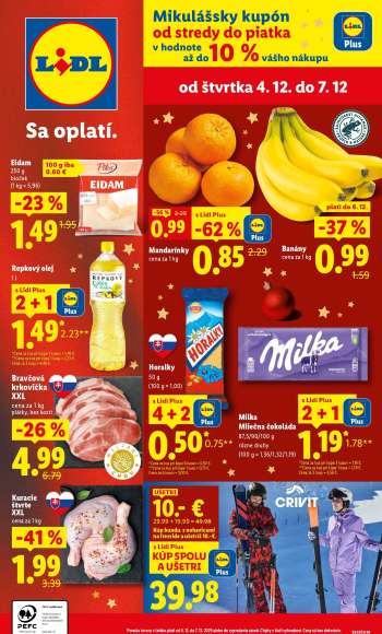 Leták Lidl - 4.12.2025 - 7.12.2025.
