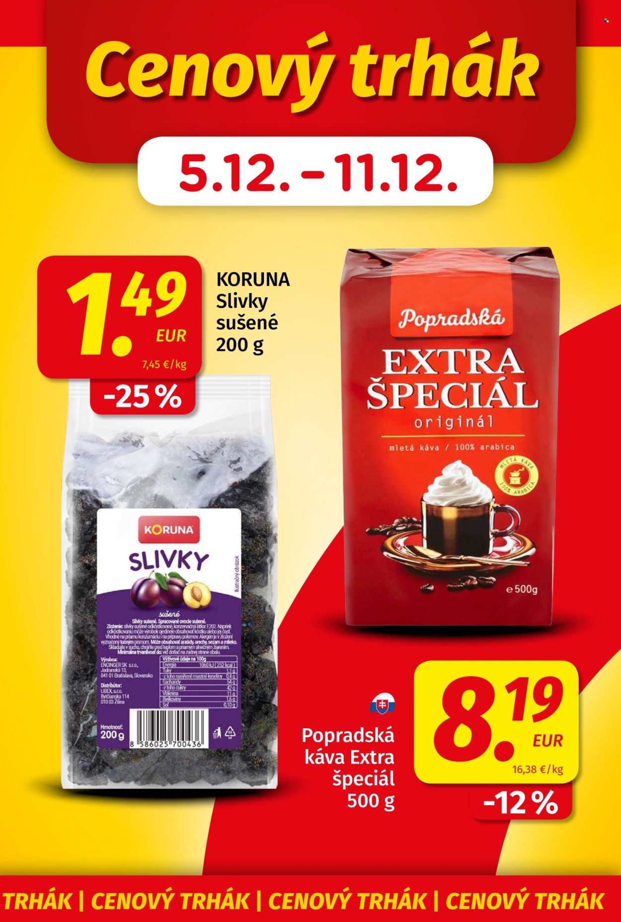 Leták Potraviny KORUNA - 5.12.2025 - 17.12.2025. Strana 2