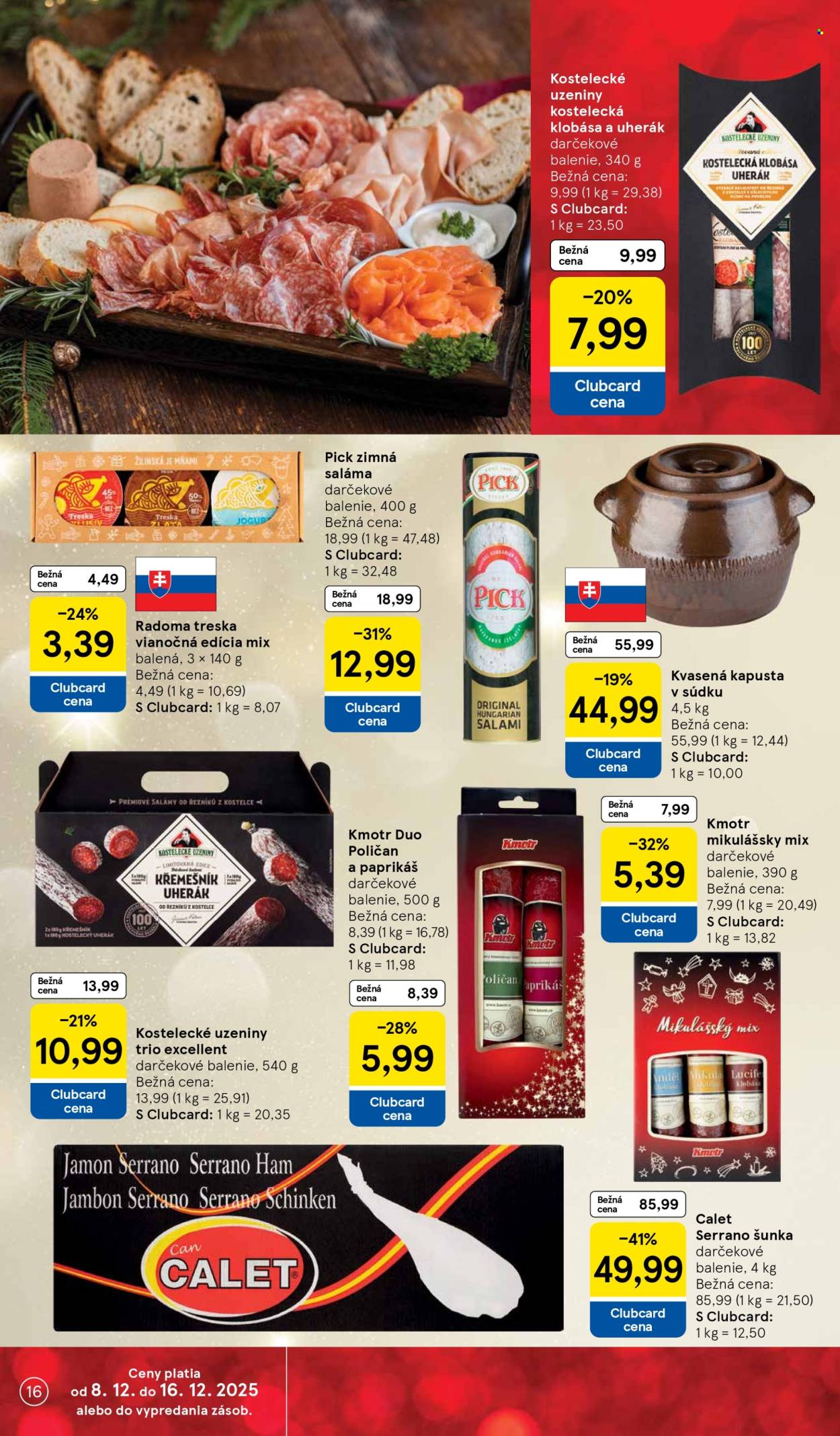 Leták TESCO - 8.12.2025 - 16.12.2025. Strana 16